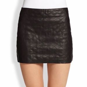 Alice and Olivia “Brigitta” leather mini skirt